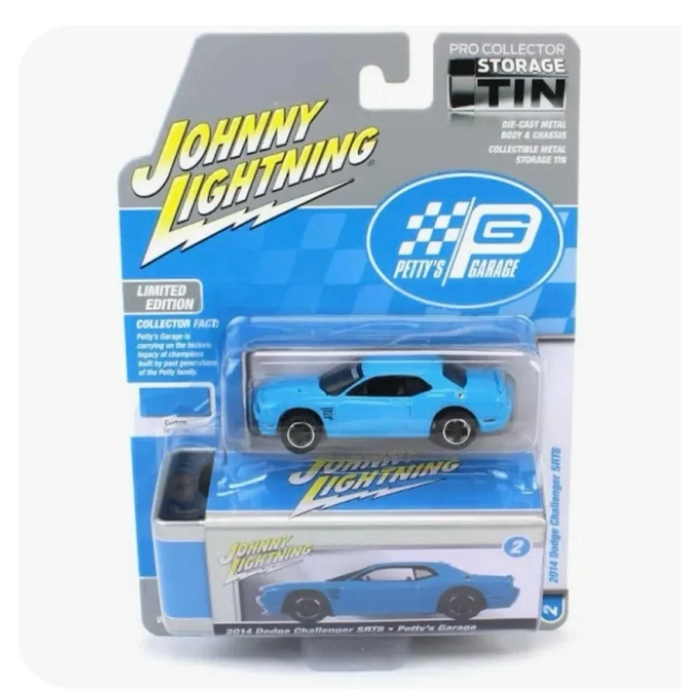 Johnny Lightning 2014 Dodge Challenger SRT8• Petty’s Garage Blue Die-Cast Car